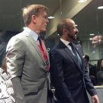 Actor Daniel Craig awaits the Pope at the United Nations