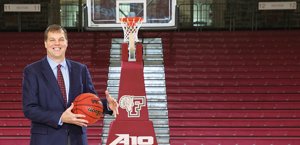 Fordham men's basketball coach Jeff Neubauer