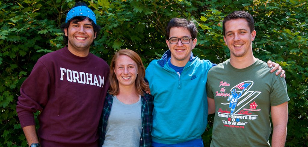 Brogan (second from right) with fellow Jesuit Volunteers