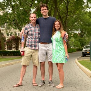 Joe Messina, Michael Carney, and Christina Trifera from the Class of 2006. 