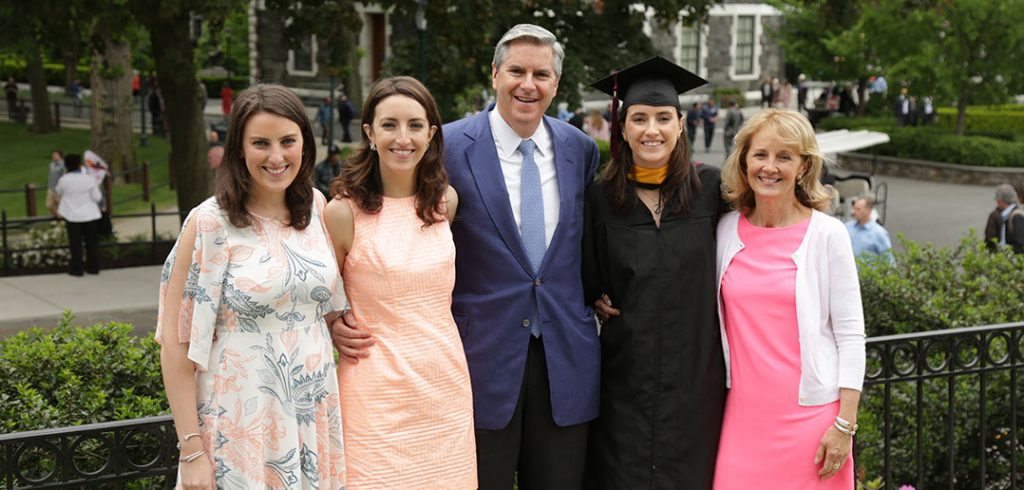 The McGonigle family at commencement 2017