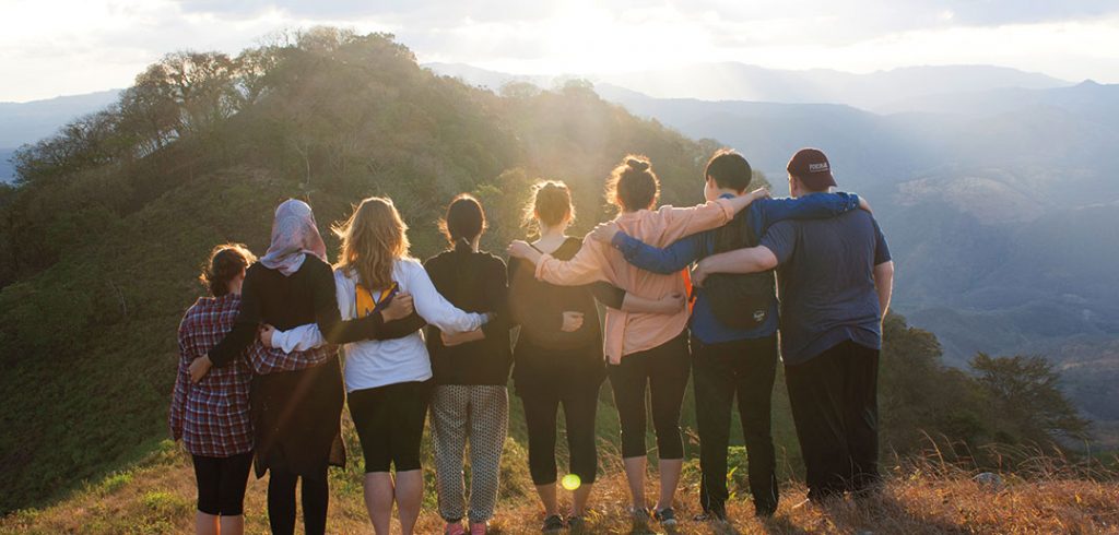 A group of students enjoy a view of the Miraflor nature preserve during their Global Outreach trip to Nicaragua in March 2016.