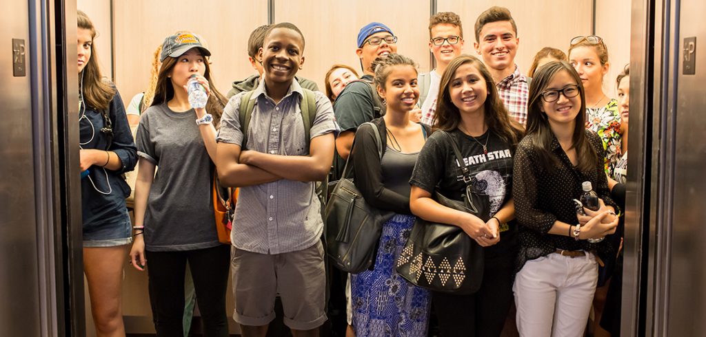 Lincoln Center Elevator Crowd