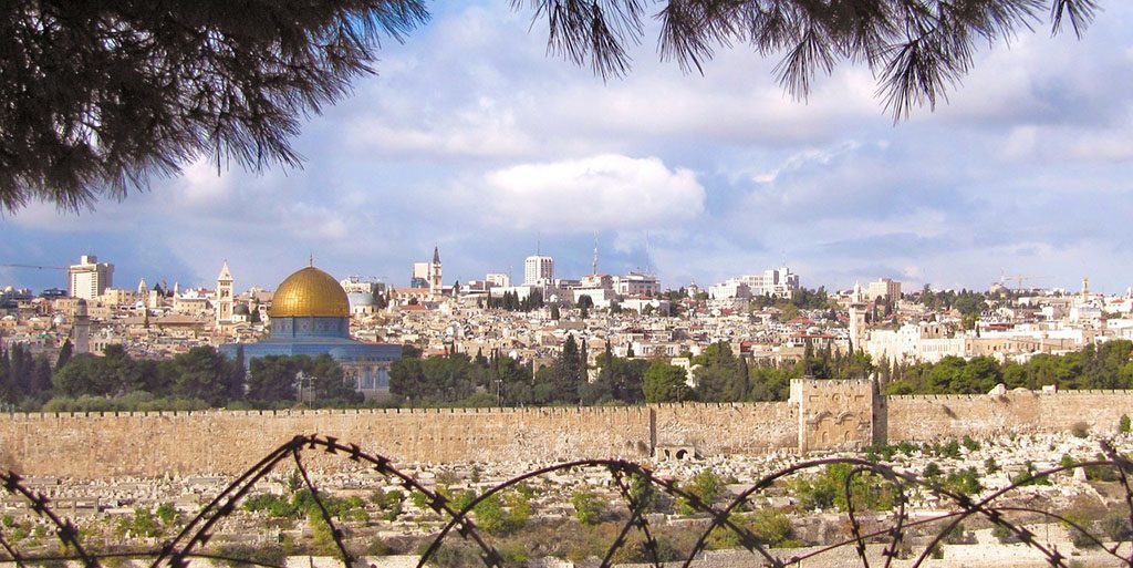 This is a photograph of the city of Jerusalem, which has been at the center of the Israeli–Palestinian conflict.