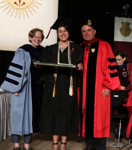 Madelyn Murphy (center) was the recipient of the Claver Award. Photo by Michael Dames