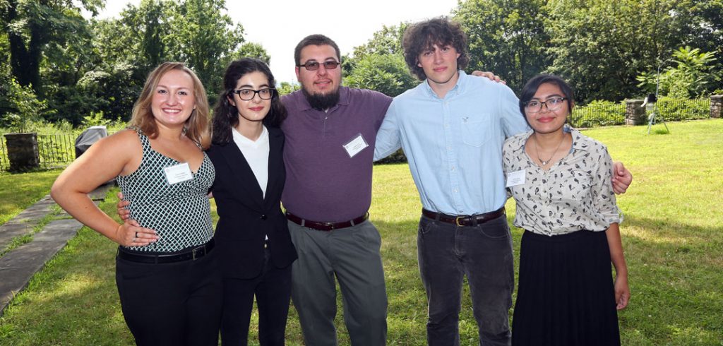 (L-R) Lauren Beglin, Merve Karakaya, Joseph Gross, Connor Gilligan, and Linelle Abueg.