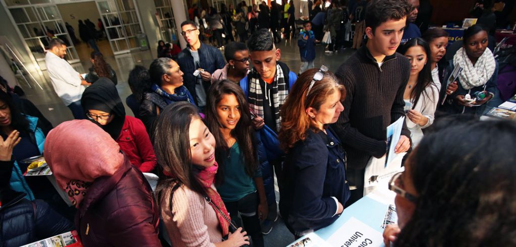 Latino Students at Fordham's College Fair