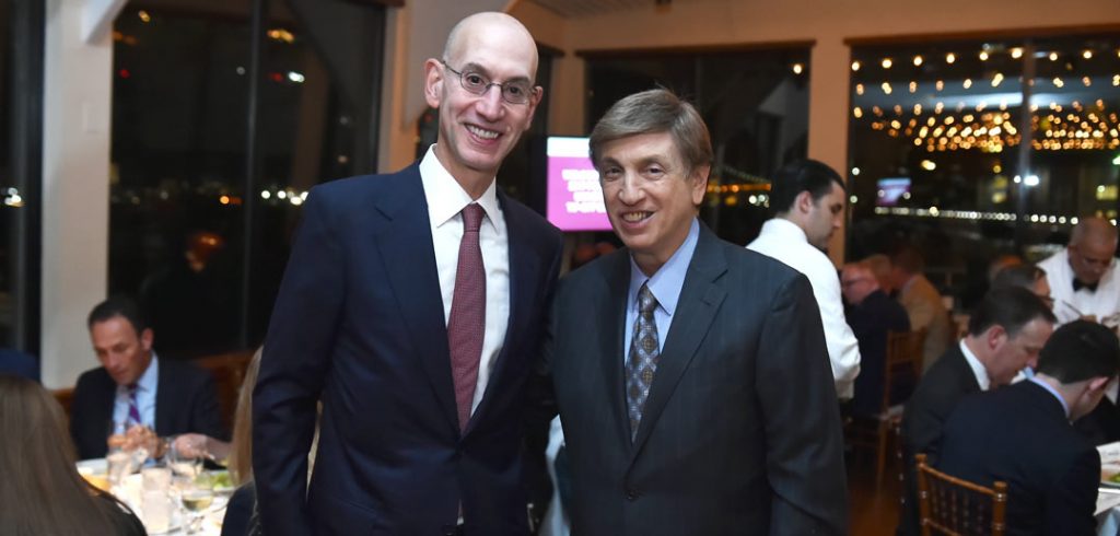 NBA Commissioner Silver and Marv Albert