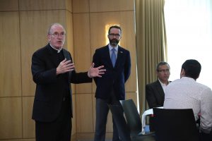 Joseph M. McShane, SJ, speaks at the Rose Hill campus