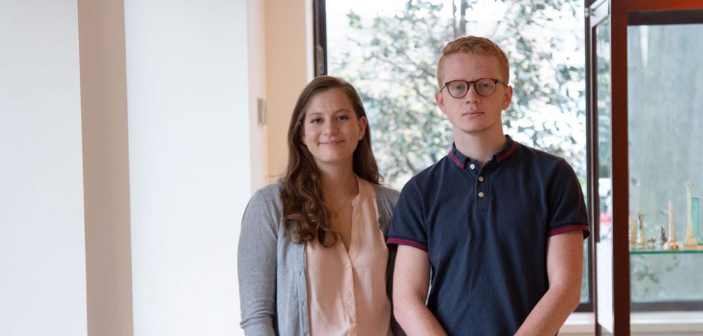 Annie David, FCRH ’18, and Charlie Shea, FCRH ’17, GABELLI ’18, will serve with the Jesuit Volunteer Corps next year.