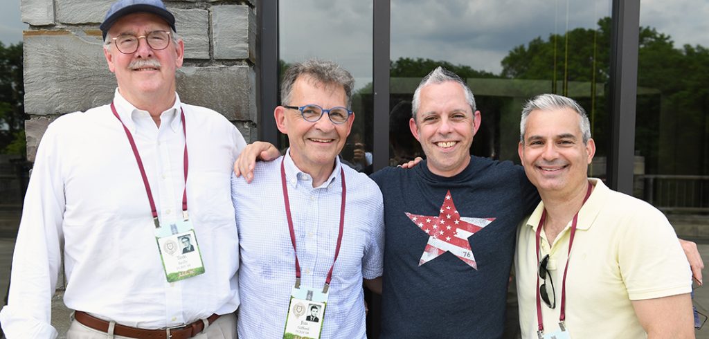 Rainbow Rams: Tom Reilly, FCRH ’68, Jim Gifford, FCRH ’68, Jerold Kulik, FCRH ’93, Tom Penna, FCRH ’93