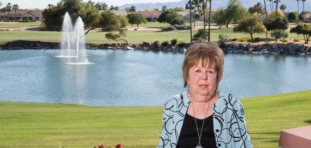 Karen Manning near her home in Arizona