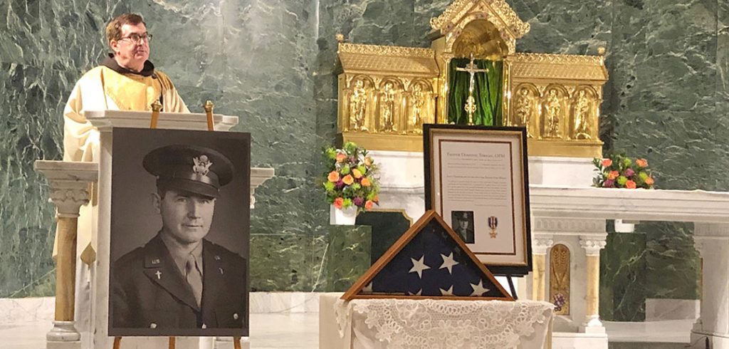 Brian Jordan, O.F.M., speaks at the Memorial Mass for Dominic Ternan, O.F.M.