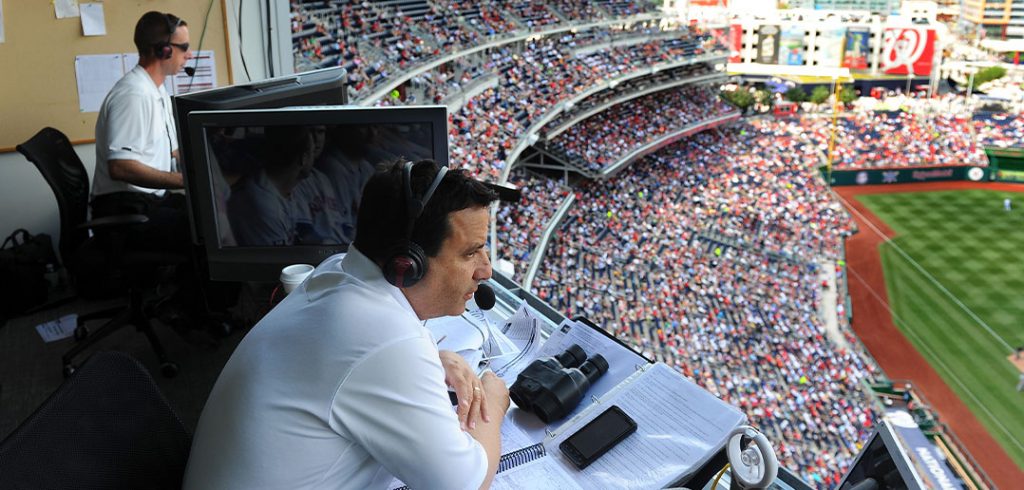 Charlie Slowes calling a Washington Nationals game