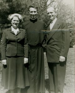 Father O'Hare with his mother and father