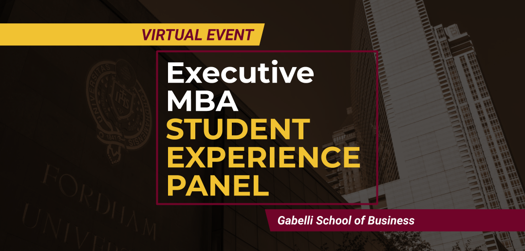 virtual event: executive MBA student experience Panel