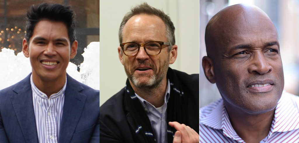 Clint Ramos, John Benjamin Hickey, and Kenny Leon