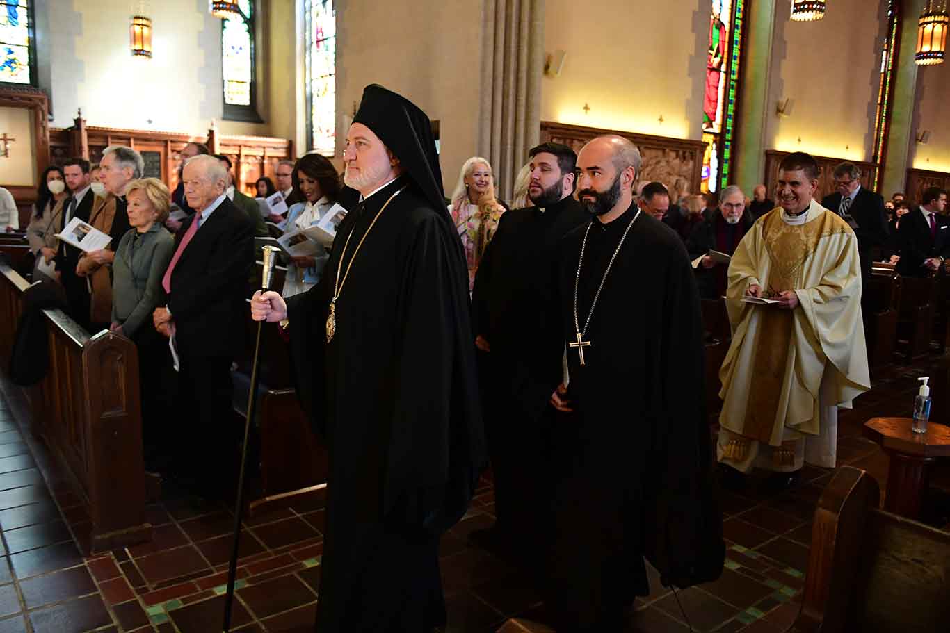 is Eminence Archbishop Elpidophoros of America, Primate of the Greek Orthodox Archdiocese of America.