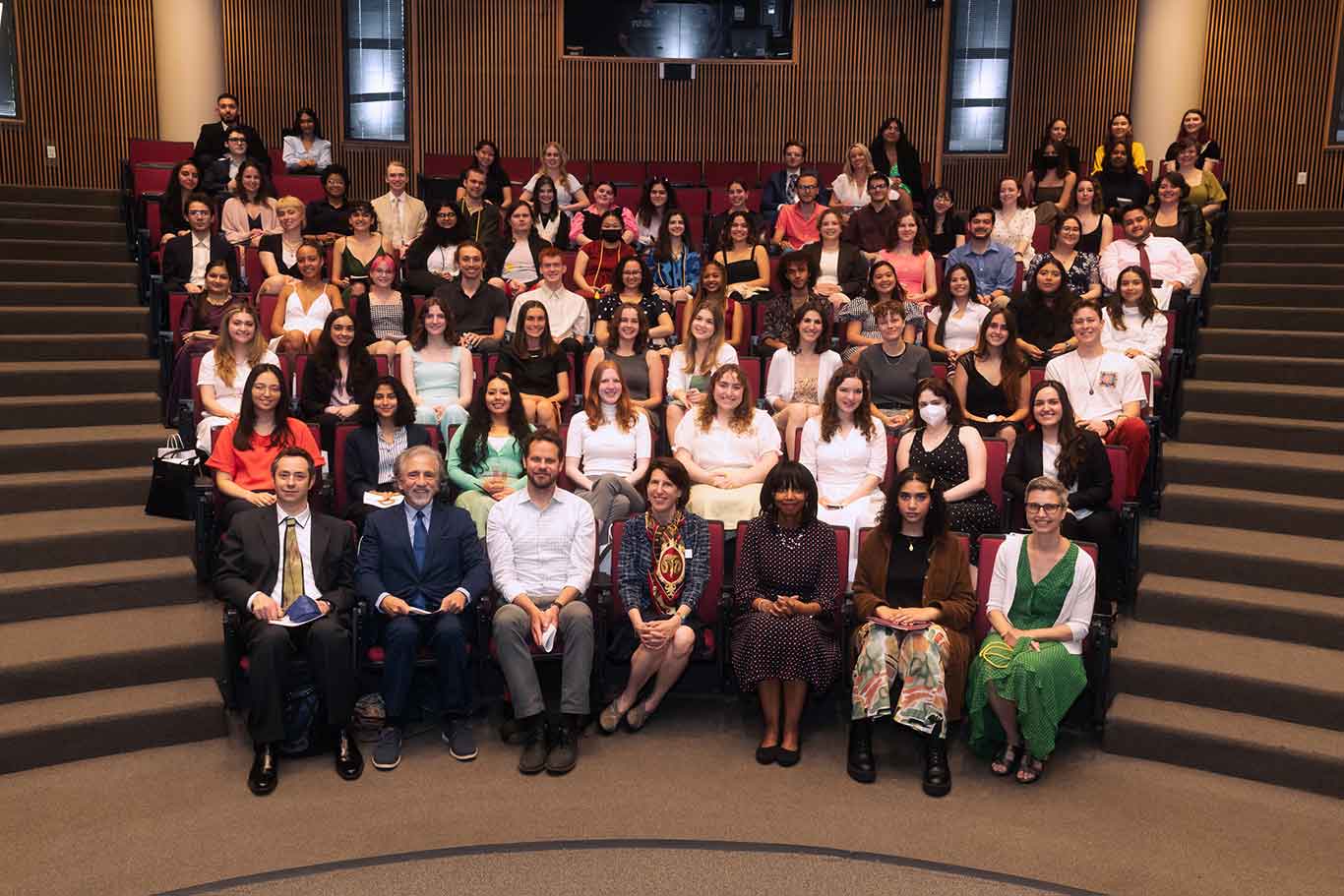 Group of students and administrators seated