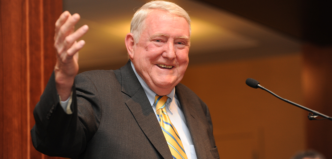 E. Gerald Corrigan at a Fordham event.