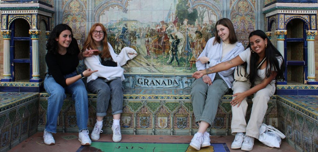 Fordham study abroad students in Granada, Spain