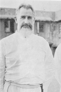 A black-and-white picture of Brother John Walter, S.J., as featured in the 1963 yearbook for Xavier High School in Micronesia