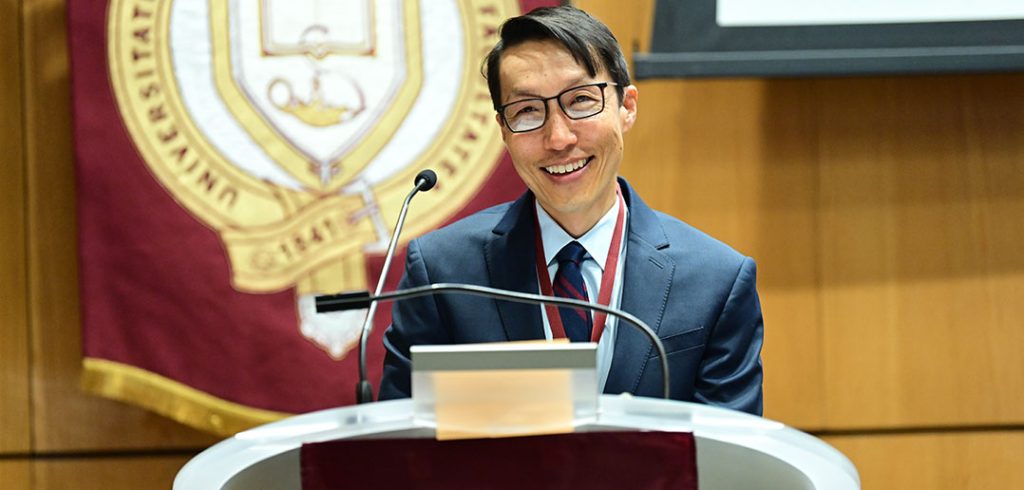 A man at a podium