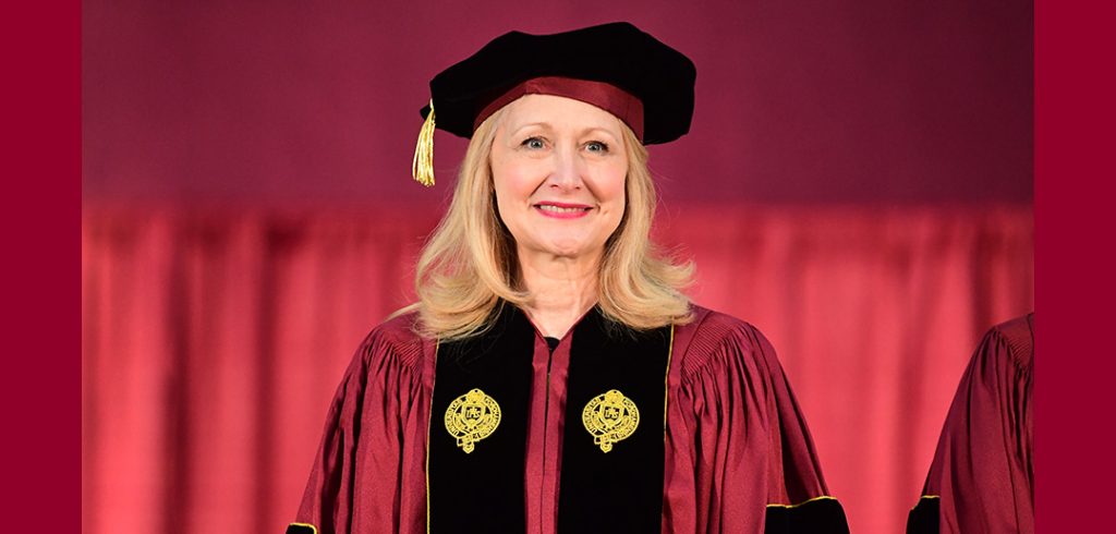 Patricia Clarkson at Fordham's 2018 commencement