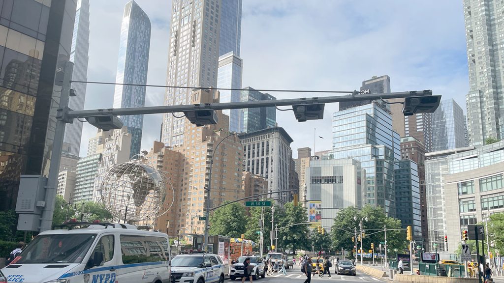 A gantry over a road