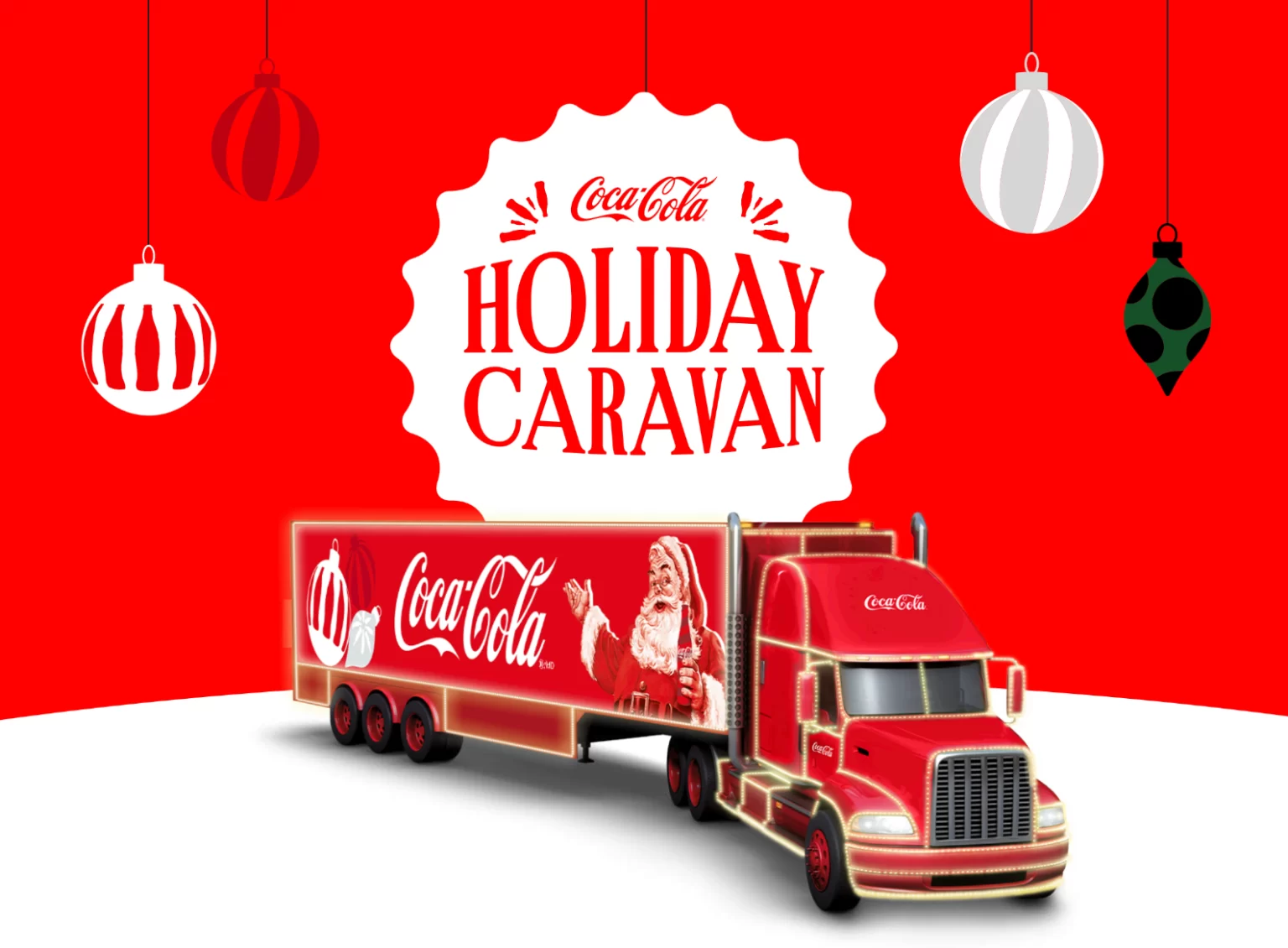 A photo of the coca-cola holiday caravan, which will be at Fordham on Nov. 24