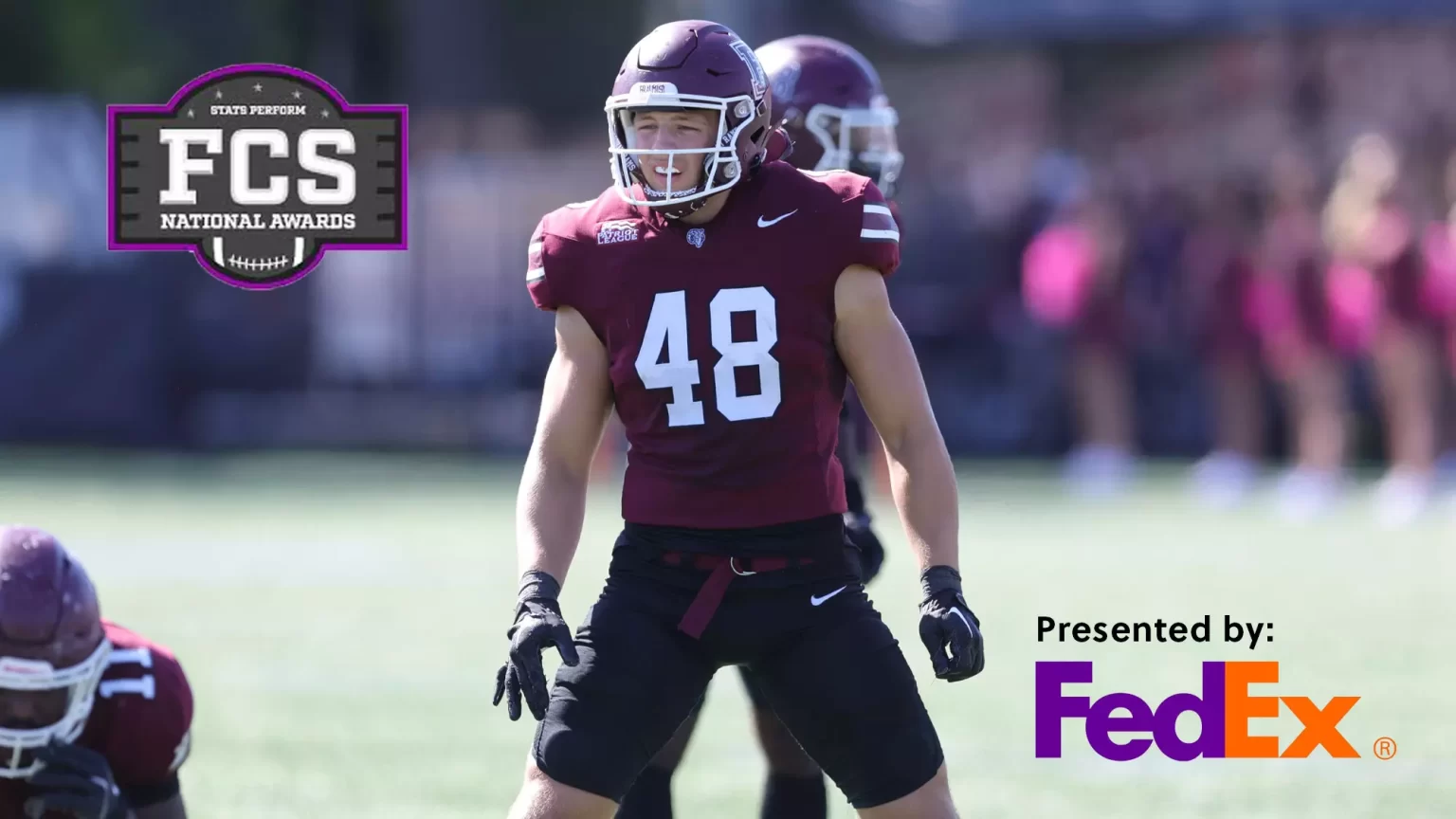 James Conway in Fordham football uniform on field