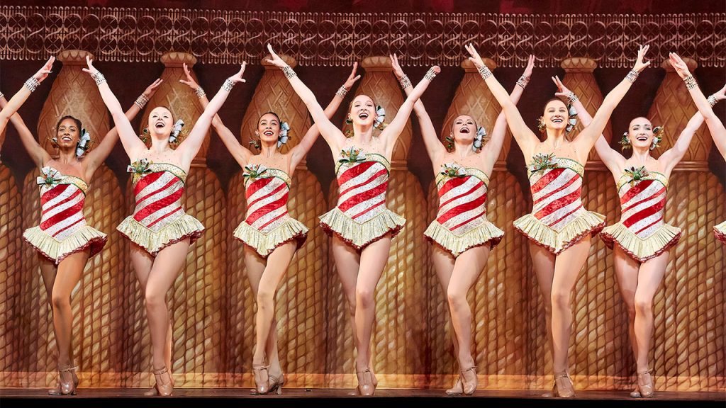 Rockettes performing in the Radio City Christmas Spectacular.